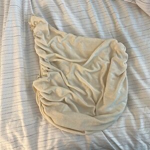 One shoulder scrunch top